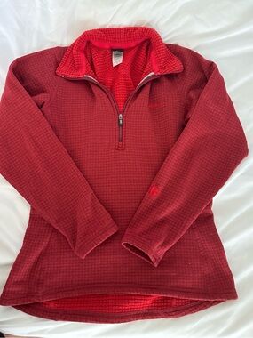 Patagonia Women's Deep Red Quarter-Zip Waffle Fleece